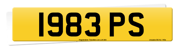 Registration number 1983 PS